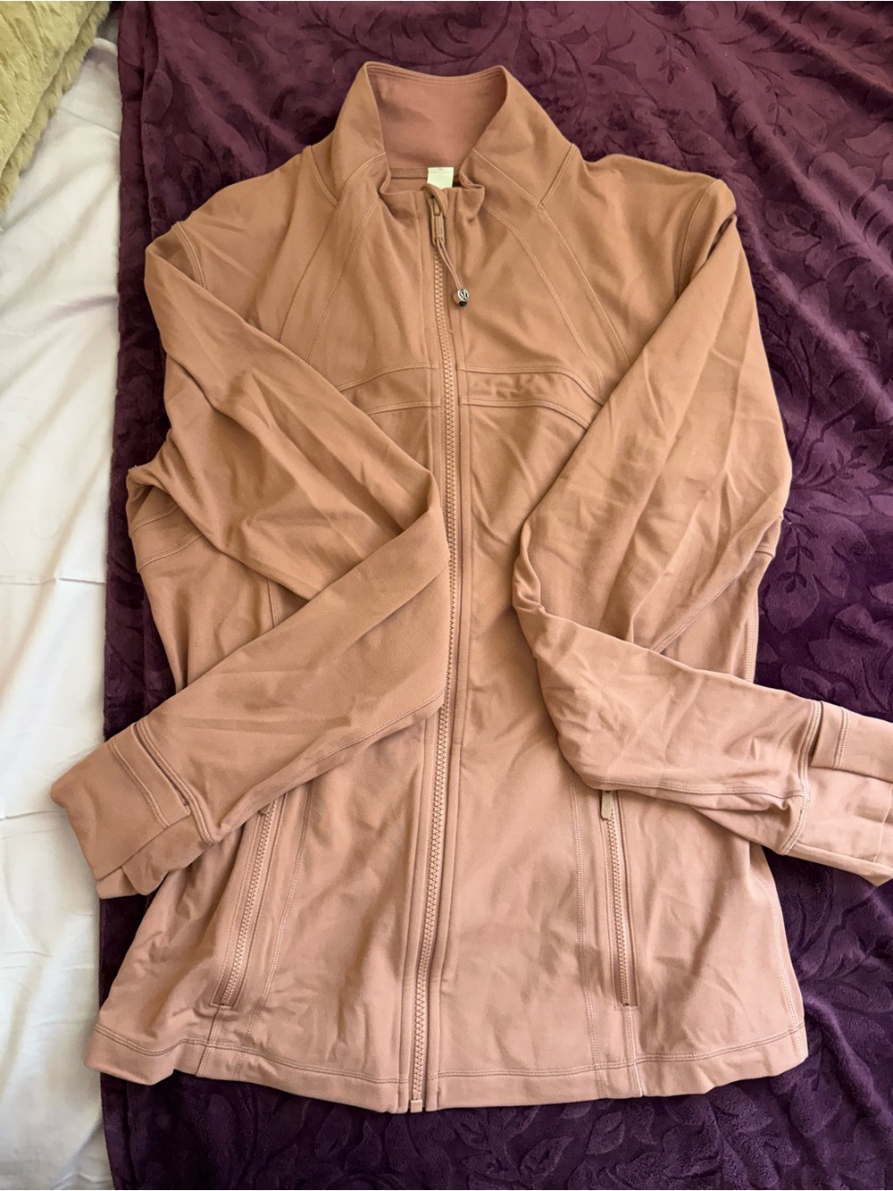 Lululemon Define Jacket Nulu Red Clay Size 12 Full Zip Thumbholes